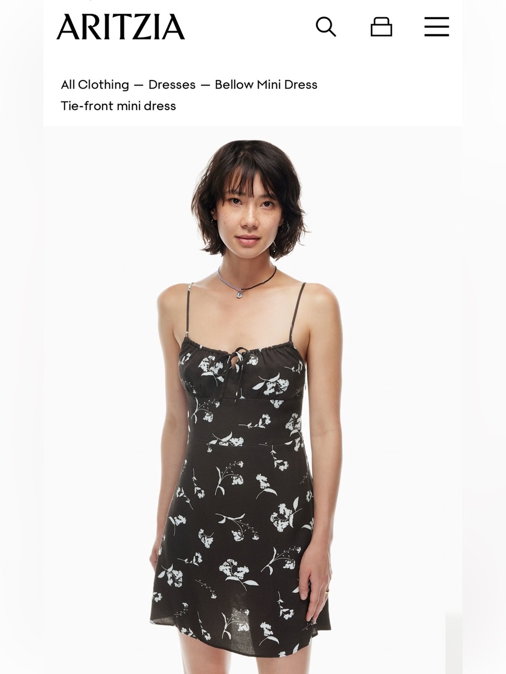Aritzia Wilfred Bellow Mini Dress